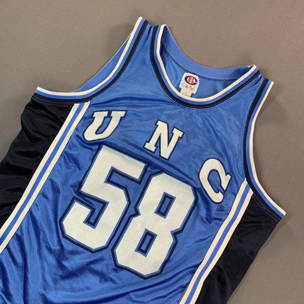 North Carolina Tar Heels Jersey Men LG Blue NCAA Basketball City Boys 58 UNC